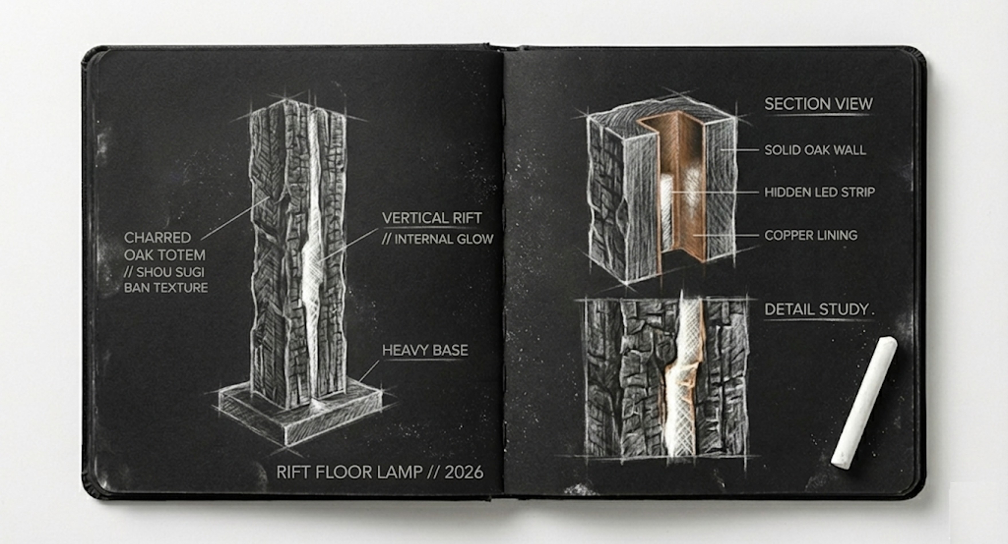 Rift Floor Lamp Sketch